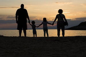 family-on-a-beach-